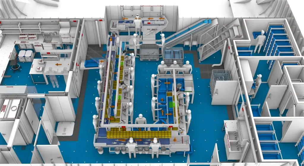 Walther Herwig, Rendering Concept Design, Nasslabor 1/ Wetlab Fish sorting plant