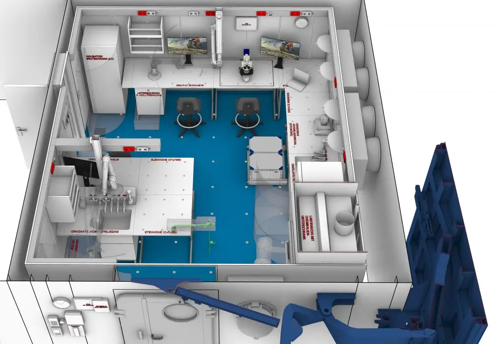 Walther Herwig, Rendering Concept Design, Nasslabor / Wetlab